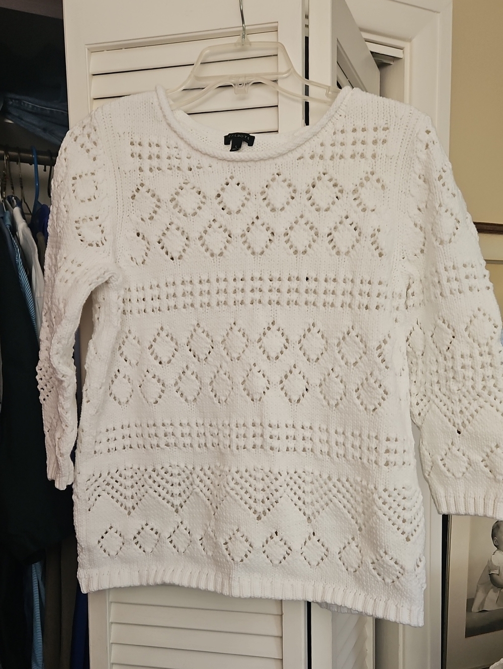 Open Work Cotton Sweater